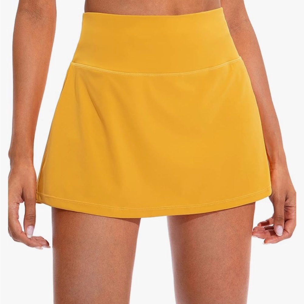 Yellow/orange tennis skirt
